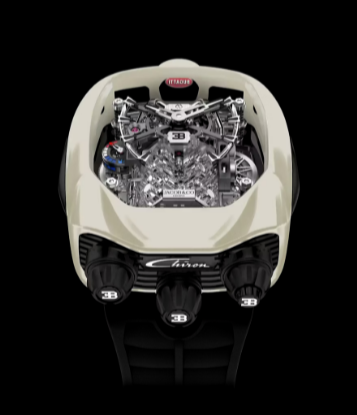 Review Jacob & Co BUGATTI CHIRON TOURBILLON TITANIUM & OFF WHITE CERAMIC (BLACK ACCENTS) BU220.27.AM.UA.A Replica watch